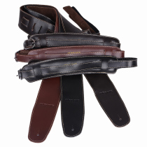 Thick widened guitar strap cowhide electric guitar electric bass folk ballad shoulder strap leather instrument strap