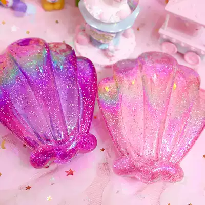 ins laser dream beautiful girl shell shiny shell comb massage comb student soft laser colorful comb