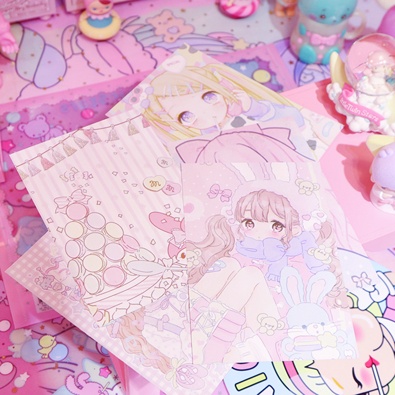 South Korean hand-book postcard card DIY ins girl wind notebook decorative decorative card photo wall decoration