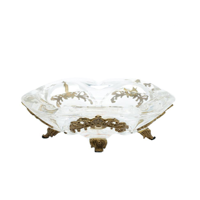 European crystal ashtray American retro - classical living room with tea - handed fruit bowl decorations French light luxury smoke dish