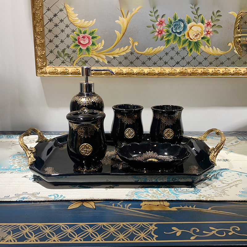 European and American style bathroom bathroom toilet soft decoration villa washbasin process gift decoration