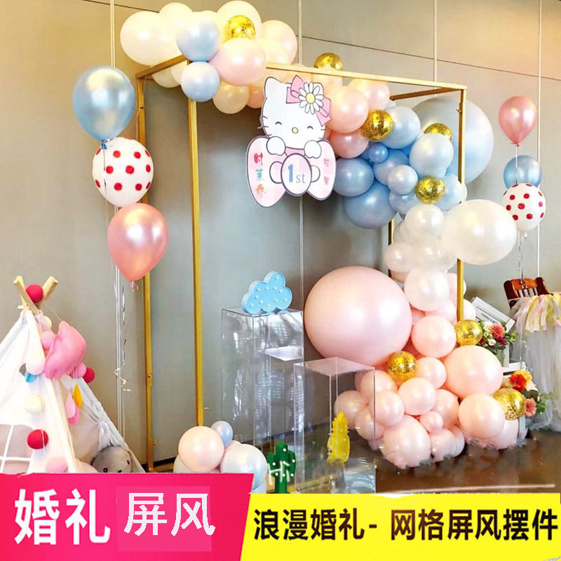 Wedding new custom wrought iron wedding stage screen shelf decoration creative wedding wedding decoration background props