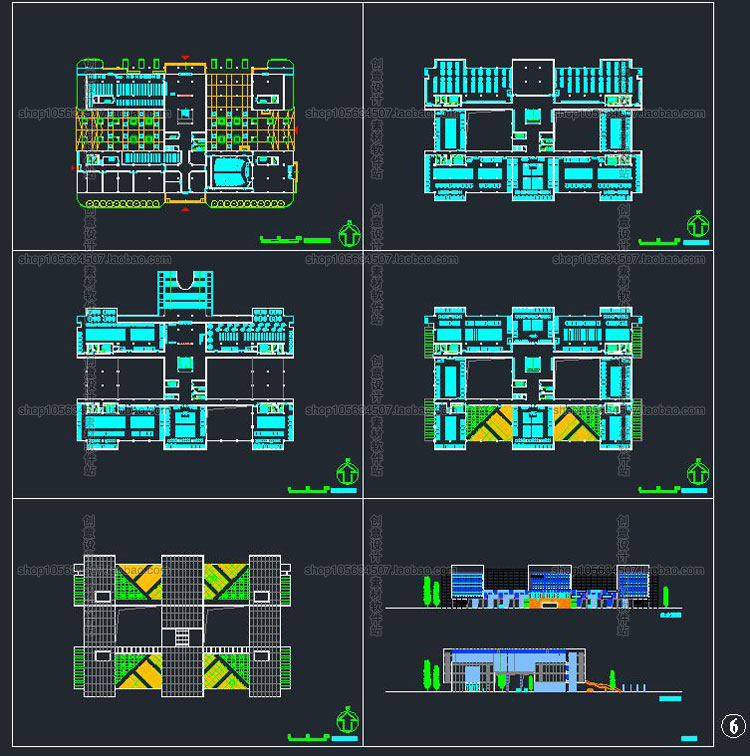 R114图书馆建筑设计素材合集CAD图纸/SU模型方案文本施工图041-19