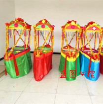 New dry boat props colored boat flower boat lotus boat sedan cart donkey Yangko costume social fire props