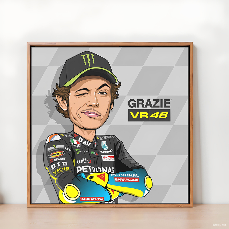 Petronas Motorsports Team No. 46 Rossi Motorcycle Decorative Painting Motogp Shop Restaurant Wall Art Mural