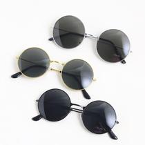 Retro round sunglasses prince mirror male flat sun glasses Korean version can be customized Republic of China master sunglasses women