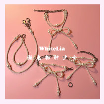 WhiteLia Fo Pearl Braided Necklace Suction Cup Bracelet Anklet Sexy Bow K9 Mother Ring Original