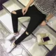 Hàn Quốc quần ulzzang nam lỏng lỗ Nhật Bản phong cách Harajuku quần jean bf cỡ nhỏ les đẹp trai t chín quần quần dài nam