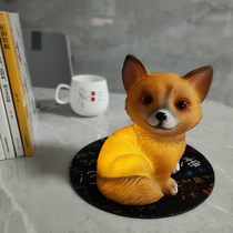 Solar Puppy Animal Lamp Outdoor Waterproof Courtyard Lamp Home Garden Balcony View Light Lawn Resin Pendulum