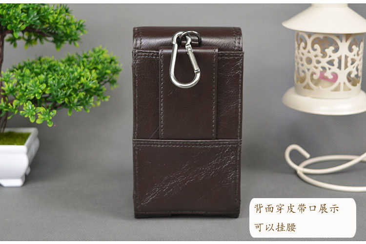 Túi da nam 4,7-5,5-6,3 inch Túi đeo điện thoại đeo thắt lưng Da ví điện thoại di động Túi một lớp siêu mỏng 6 - Túi điện thoại túi công sở nữ