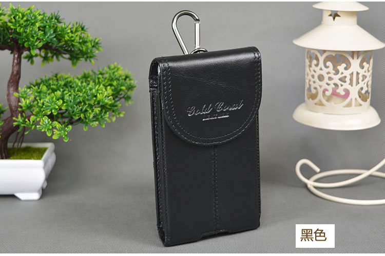 Túi da nam 4,7-5,5-6,3 inch Túi đeo điện thoại đeo thắt lưng Da ví điện thoại di động Túi một lớp siêu mỏng 6 - Túi điện thoại túi công sở nữ