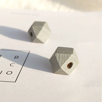 Серая восьмиугольная бусинка 12 мм (5)