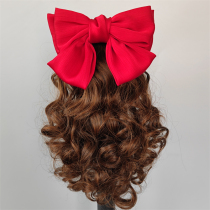 Sink comb three-layer bow small roll ponytail 28cm childrens wig princess braid disassembly short curly hair fashion