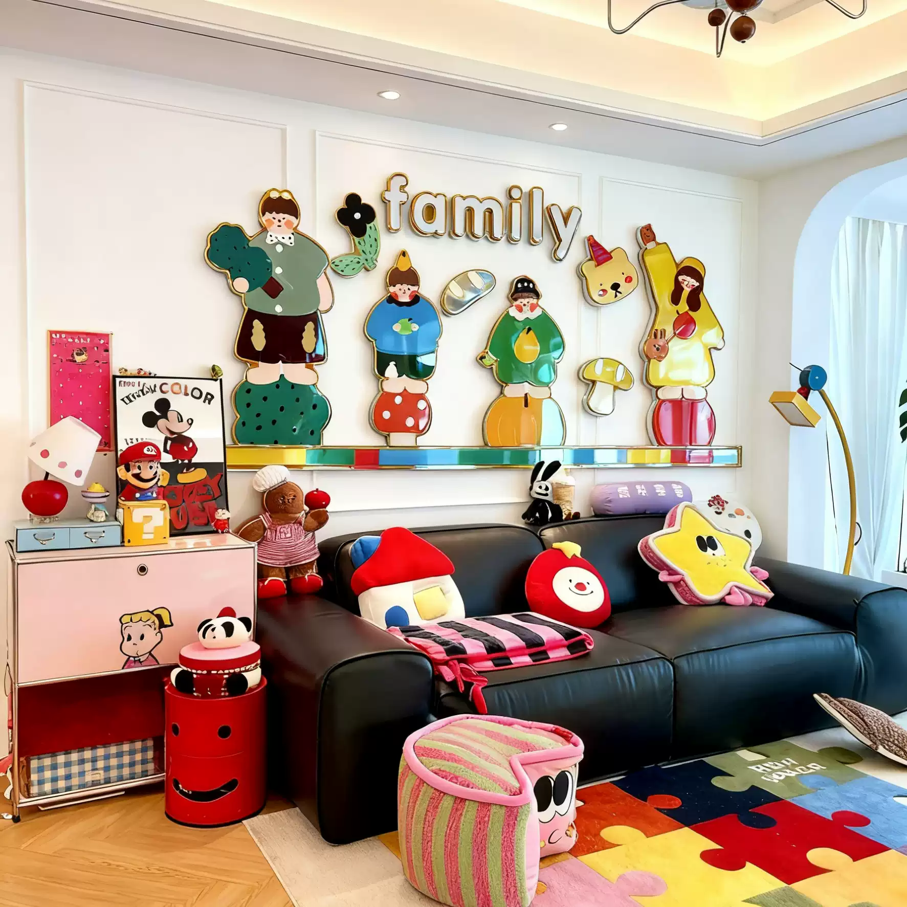 網紅奶茶服裝店牆壁裝飾佈景創意打卡拍照區背景牆面監獄量身高貼