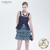 Clear cabin special cabinet 12 spring harnesses swarm with denim skirt 12ML004 En Manlene one-piece dress RMB2580