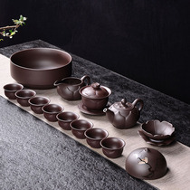 Ink Art Zisha Kung Fu Tea Set Household Ceramic Simple Teapot Lid Bowl Teacup Gift Box Set