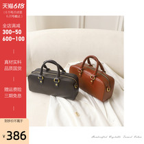 FASHSAY2022 new genuine leather female refined advanced texture small crowdsourced design hand inclined satchel bag