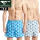 Bảy con sói quần ngủ nam 100% cotton nhà boxer tóm tắt quần short mùa hè mỏng phần quần cotton aloha lỏng