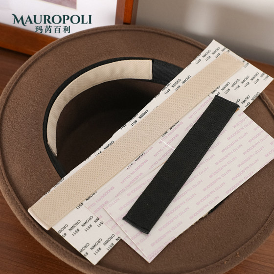 MauroPoli 모자 스티커, 조절 가능한 모자 둘레, 더러움 방지, 땀 방지, 세탁 가능, 재사용 가능 모자, 통기성 스웨트밴드