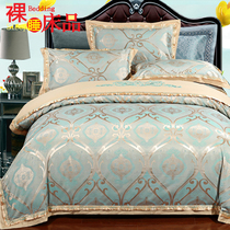 European style tribute satin jacquard cotton four-piece set 1 8 2 0M bedding wedding cotton double bed sheet quilt cover 4-piece set