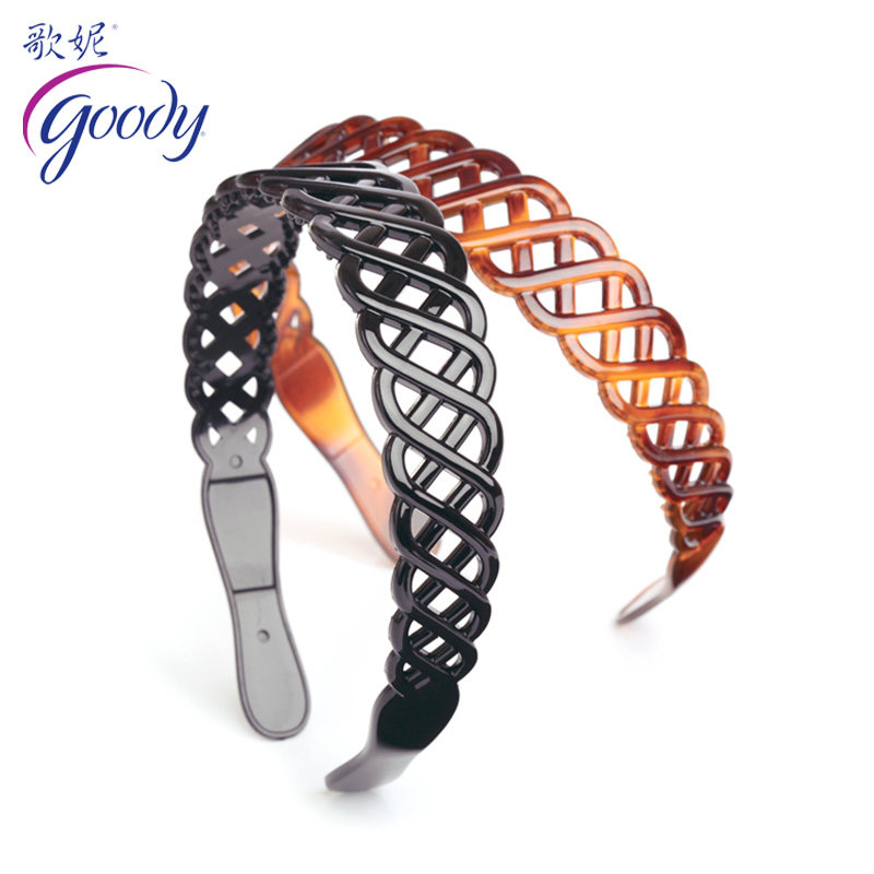 Goody/歌妮美国发饰　零压力头箍　欧美宫廷款缕空宽发箍　２个装