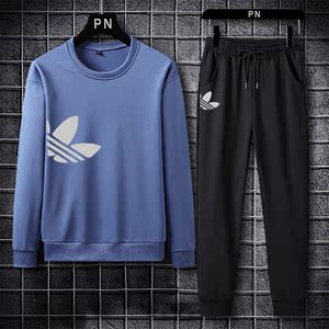 潮牌卫衣男长袖秋季套装2020新款