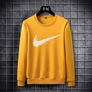 秋季男卫衣圆领无帽上衣潮流男生