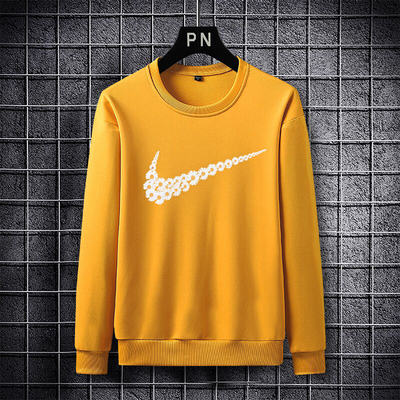 秋季男卫衣圆领无帽上衣潮流男生