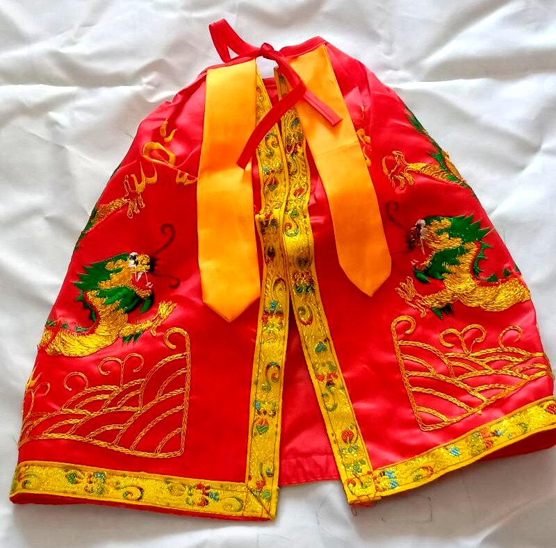 Clown Cape Embroidered Dragon Robe Phoenix Red Yellow Optional Cloak Guan Clothes Embroidered with Neck Dragon Robe Phoenix Embroidered