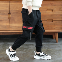 Childrens clothing boys autumn trousers 2021 new spring and autumn children boys sports leisure tooling pants tide