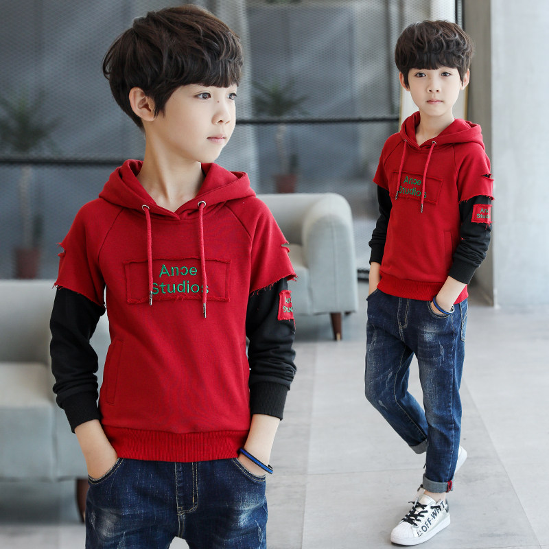 Boy Clothing Boy T-shirt Jacket Autumn Clothing 2020 New CUHK Child Blouses Fashion Thick T-Shirt Spring Autumn Han Prints
