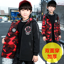 Childrens Clothing Boy Autumn Clothing Jacket 2020 New Boy Leisure Medium Long Section Thickened Autumn Winter Wind Coat Great Coat Korean Version