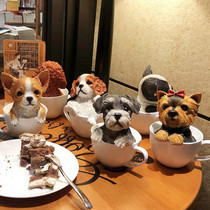 Schnauzer French Bulldog Brown Teddy Yorkshire Fawn King Charlie Hound Teacake Shop cafe decoration