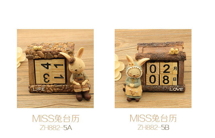 2019 sáng tạo mục vụ phim hoạt hình MISS thỏ bàn lịch sinh viên quà tặng nhựa trang trí nhà thủ công món quà sinh nhật dcor phòng ngủ giá rẻ