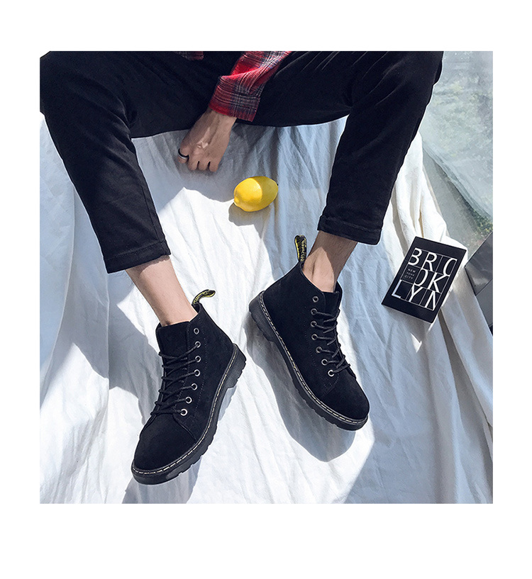 Winter Scrub Martin khởi động nam sinh viên hoang dã trong giày bốt nam Anh gió đen bốt ngắn chelsea boot nam hà nội