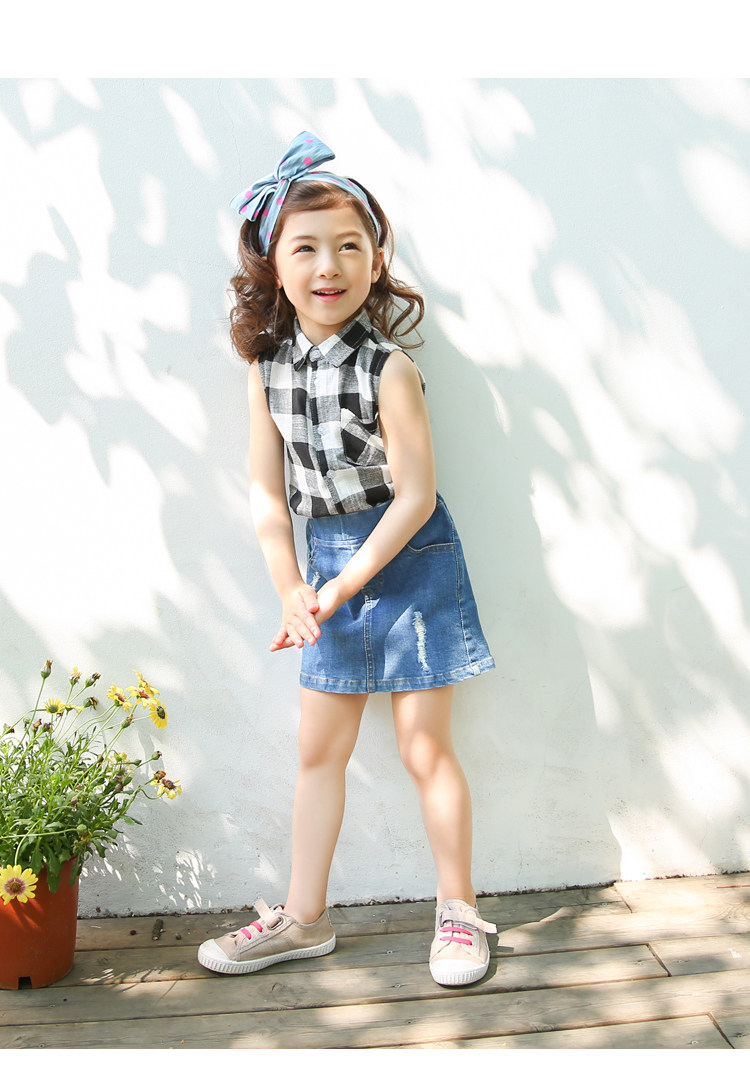 Jupe fillette en toile - Ref 2050232 Image 14