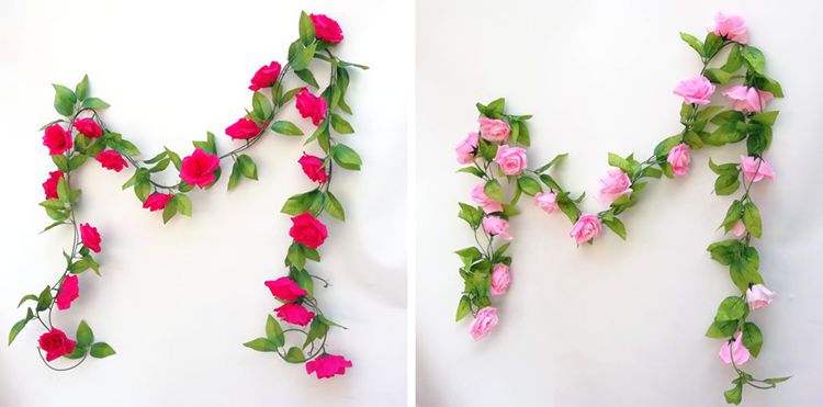 Điều hòa không khí ống tắc mô phỏng hoa hồng mây trang trí bọc nhựa cây nho lá sưởi ấm ống cống trang trí ống - Hoa nhân tạo / Cây / Trái cây hoa giả để phòng khách