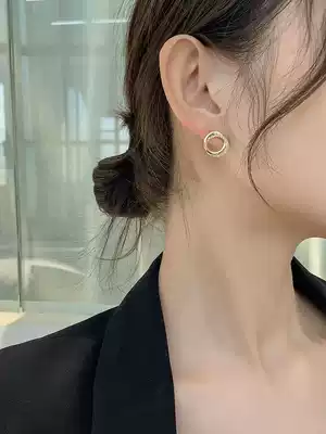 MS advanced ear needle short hair design personality niche wild cool wind 2020 New Tide earring Lady