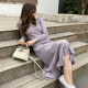 Autumn and winter long retro slim temperament goddess fan pit strip knitted bottom fishtail skirt light familiar wind sweater dress