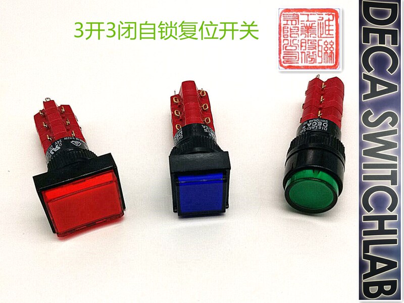 Button Switch Deca Jinlian D16Lar1-3Abd16Las1-3Abd16Lat1-3Ab Self-Locking 3 Open 3 Closed