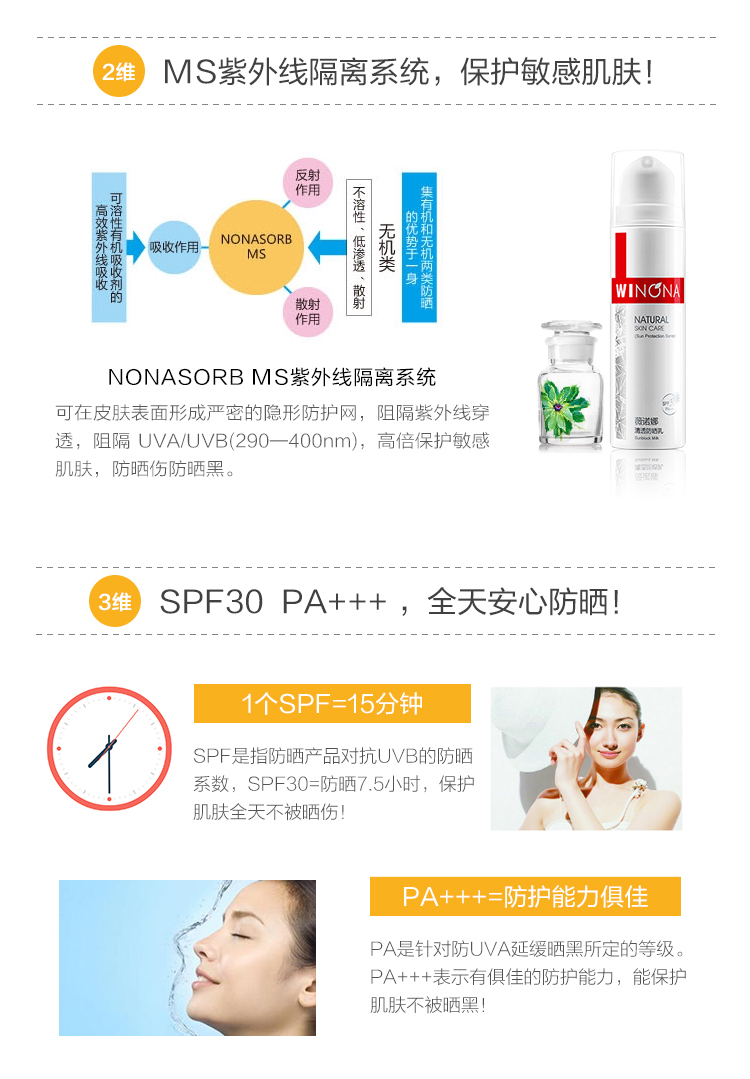 Kem chống nắng Winona Clear 50g Kem chống nắng đặc biệt cơ bắp nhạy cảm với trang web chính thức của cửa hàng chính thức với xác thực kem chống nắng neutrogena