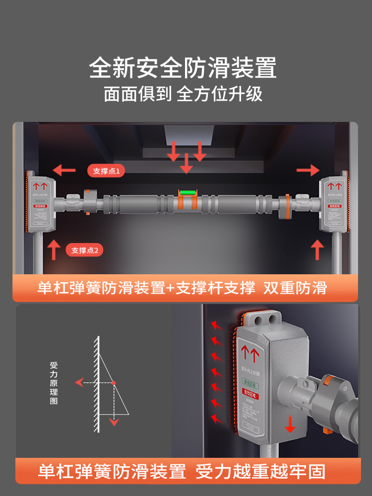 German Pull-Up Bar, Single Bar, Door-Mounted Stretching Bar, Indoor Home Use, No-Drill Fitness, Family Door Frame