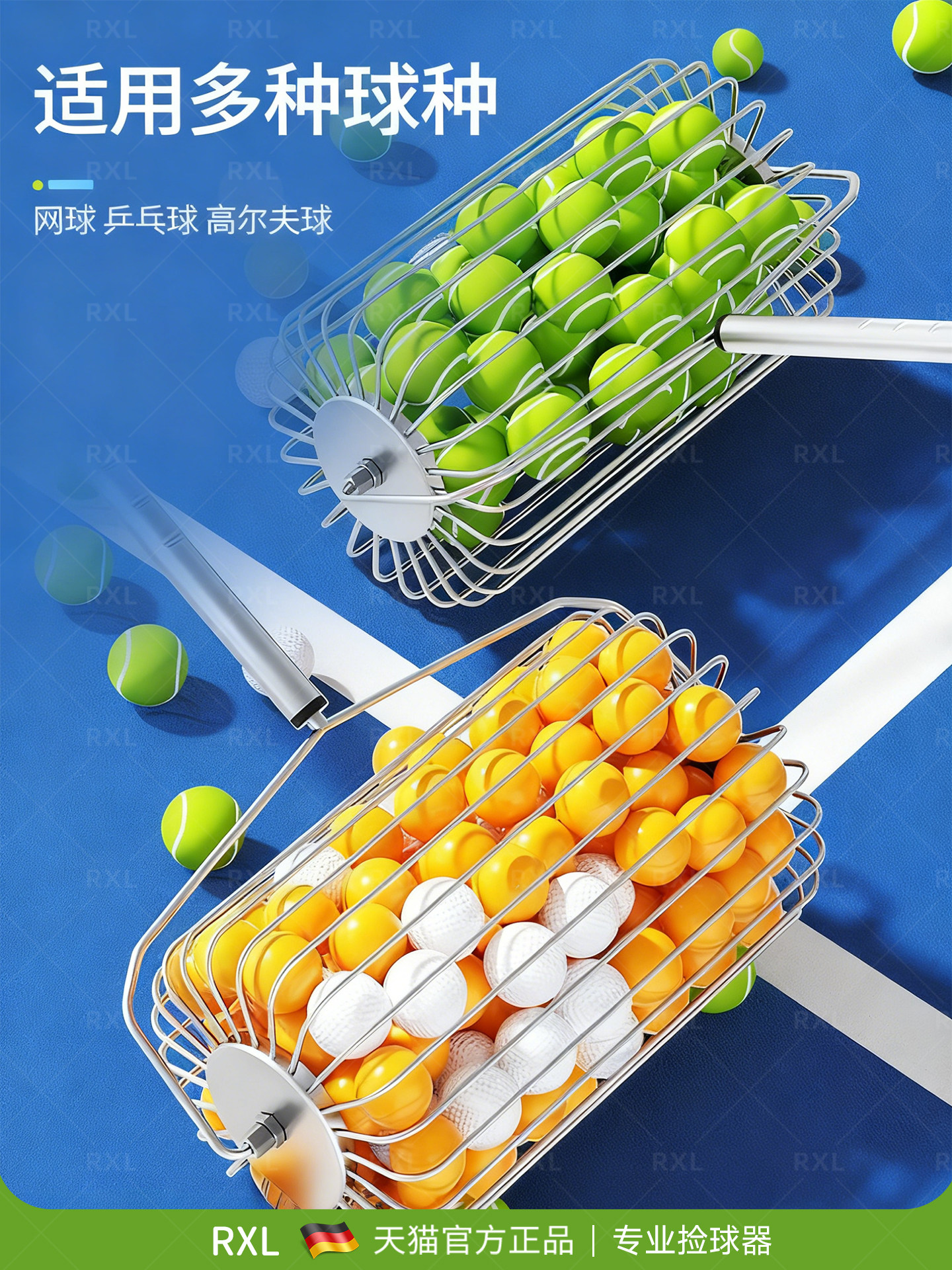 Tennis Ball Picker Portable Roller Ball Picker Magic Tool Portable Storage Collection Automatic Pickup for Table Tennis and Golf