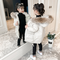 Girls  cotton clothes 2020 new winter down cotton clothes big children little girls medium-length quilted jacket ten-year-old Western style 12