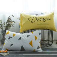 Bắc âu ins bông đơn giản pillowcase cặp pillowcase cotton 48 * 74 cm gối đặt sinh viên duy nhất ký túc xá