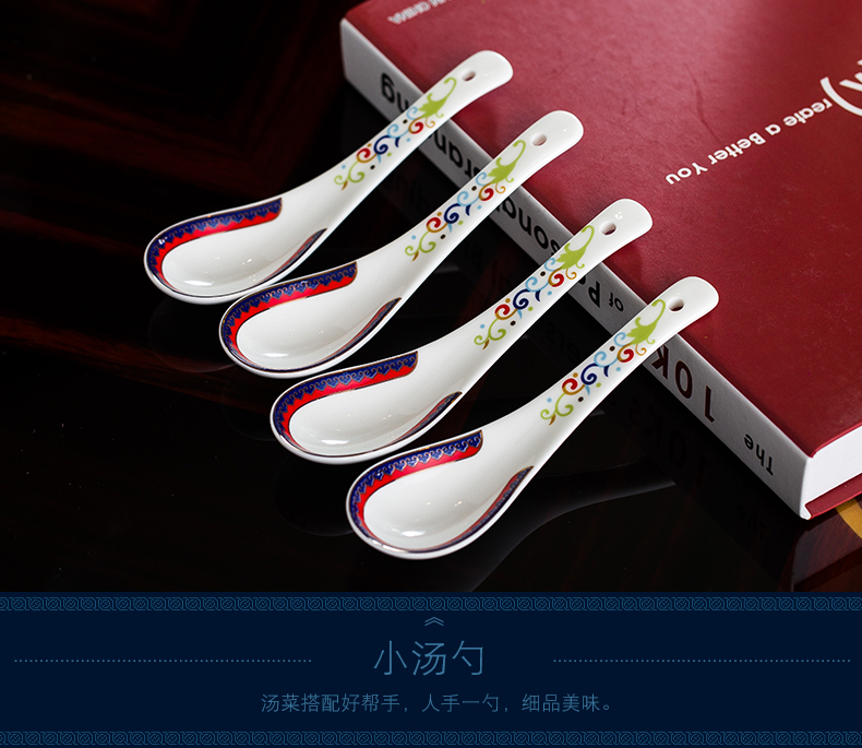 Tangshan porcelain tableware dishes household ceramics gift set chopsticks at Tangshan ipads porcelain rice bowl dish combination