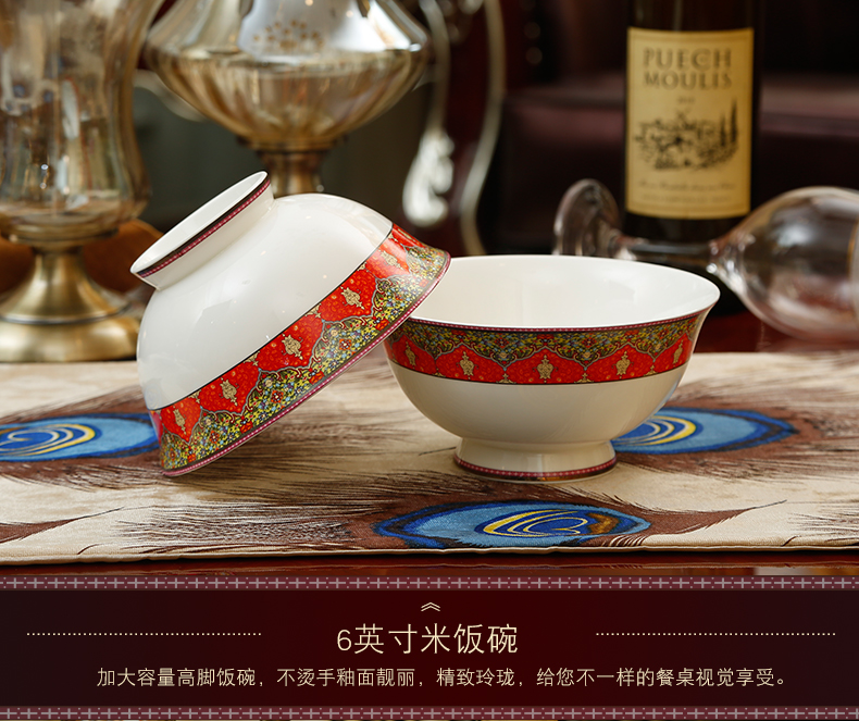 American tableware dishes suit household western European ipads porcelain tableware suit Persian flavor dishes household composition