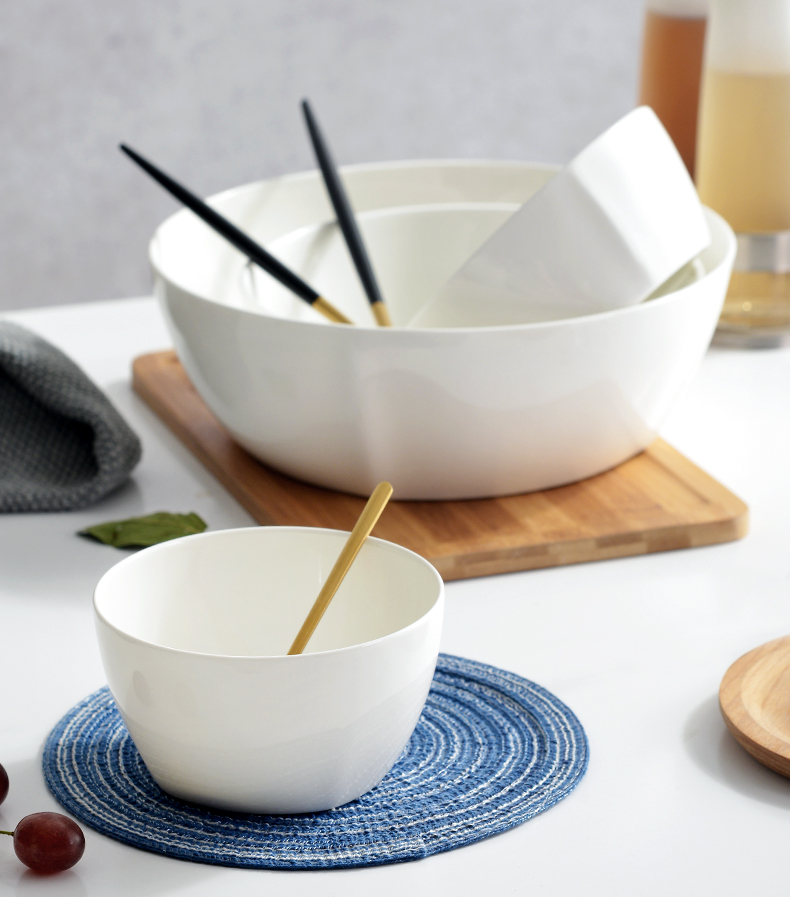 White bowls home outfit microwave oven is special ipads China mercifully rainbow such as bowl to eat bowl bowl of soup bowl ceramic bowl, small bowl