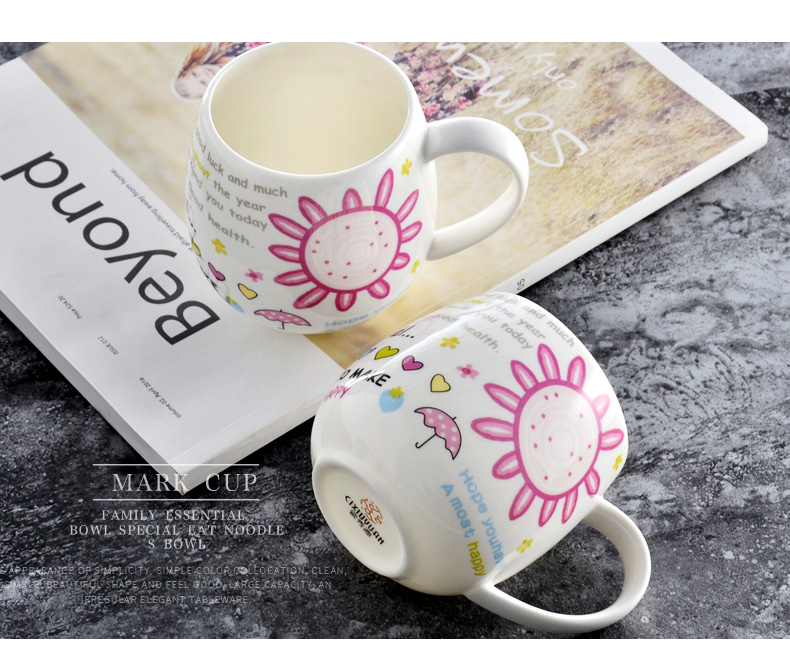 Porcelain show the source of creative mark cup glass ceramic cup couples lovely ipads China cups of coffee cup of milk a cup of tea cups