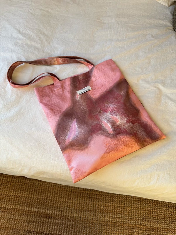 Pigeon Constellation German Imported Printed Art Abstract Bag Niche High-End Tote Bag Dirty Pink